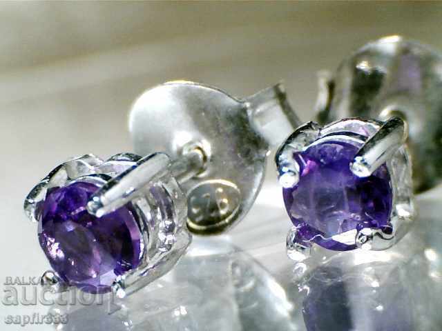 BEAUTIFUL EARRINGS WITH NATURAL AMETHYSTS