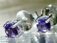 BEAUTIFUL EARRINGS WITH NATURAL AMETHYSTS
