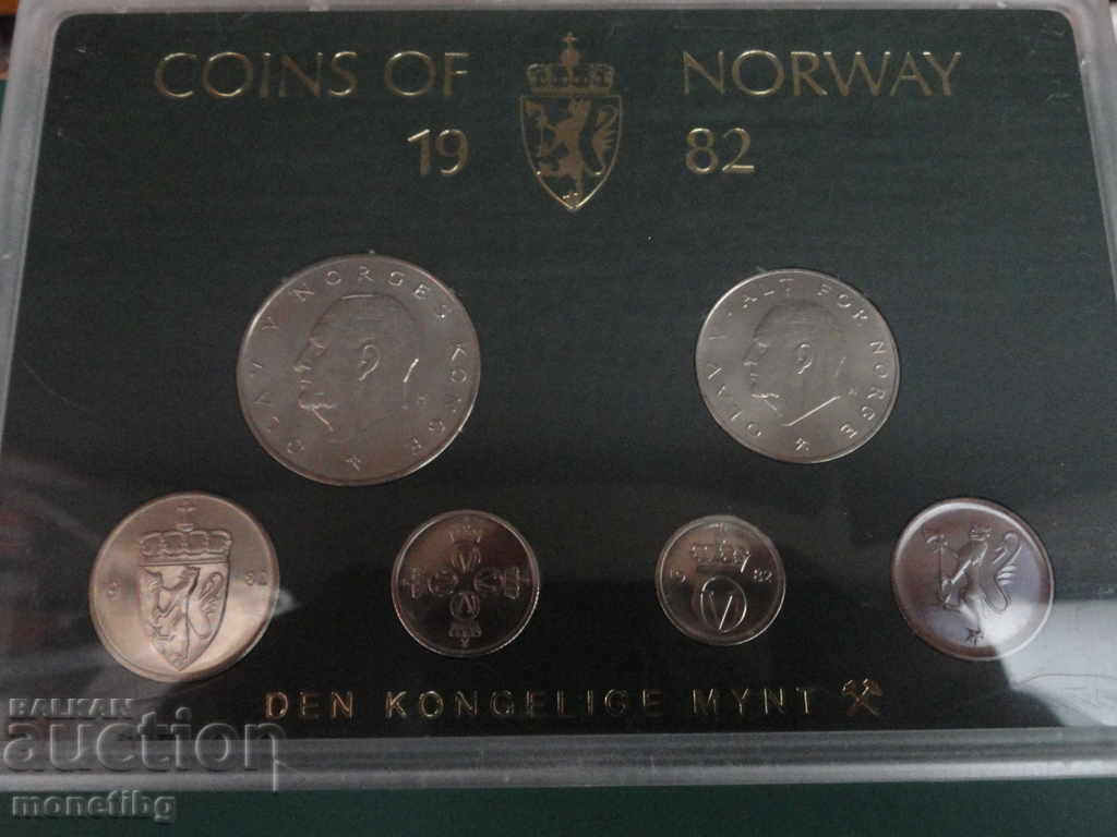 Norvegia 1982 - Set de monede de schimb într-o cutie - 7 Norvegia 1982 - Set de monede de schimb într-o cutie - 7