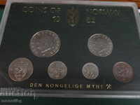Норвегия 1982г. -  Сет разменни монети в кутия