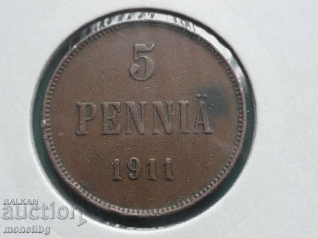 Аукцион Русия (за Финландия) 1911г. - 5 пениа Аукцион Русия (за Финландия) 1911г. - 5 пениа