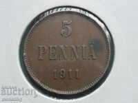 Rusia (pentru Finlanda) 1911 - 5 penny