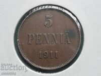Ρωσία (για Φινλανδία) 1911 - 5 πένια