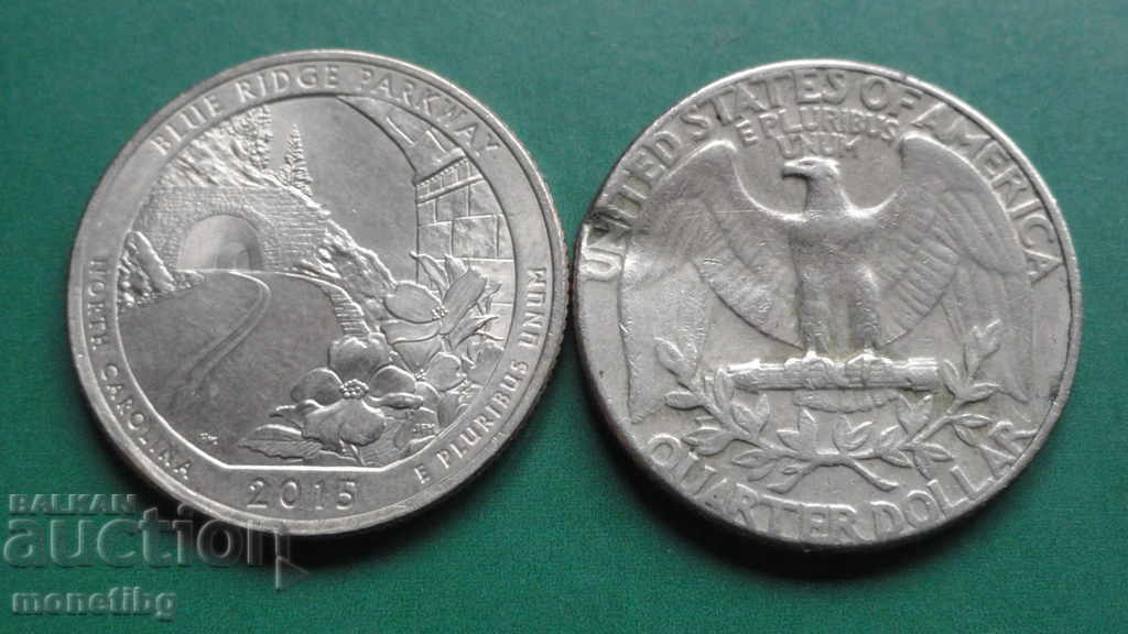SUA 1974 și 2015 - Quarter Dollar cu preț € 1.70 | 3.32 BGN SUA 1974 și 2015 - Quarter Dollar cu preț € 1.70 | 3.32 BGN
