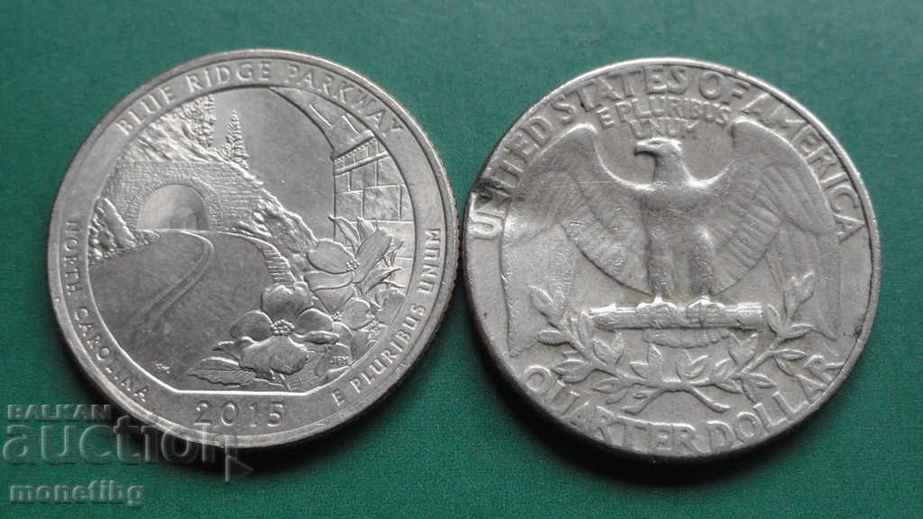 SUA 1974 și 2015 - Quarter Dollar - 6 SUA 1974 și 2015 - Quarter Dollar - 6