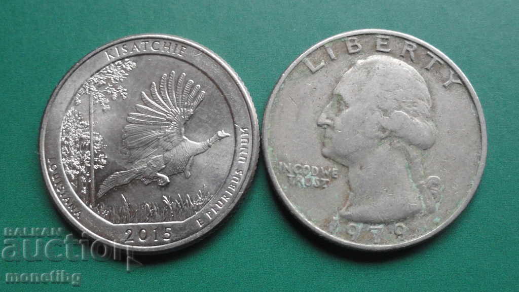 USA 1979 and 2015 - Quarter Dollar