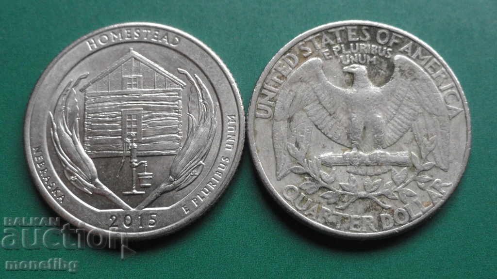 Auction USA 1988 and 2015 - Quarter Dollar Auction USA 1988 and 2015 - Quarter Dollar