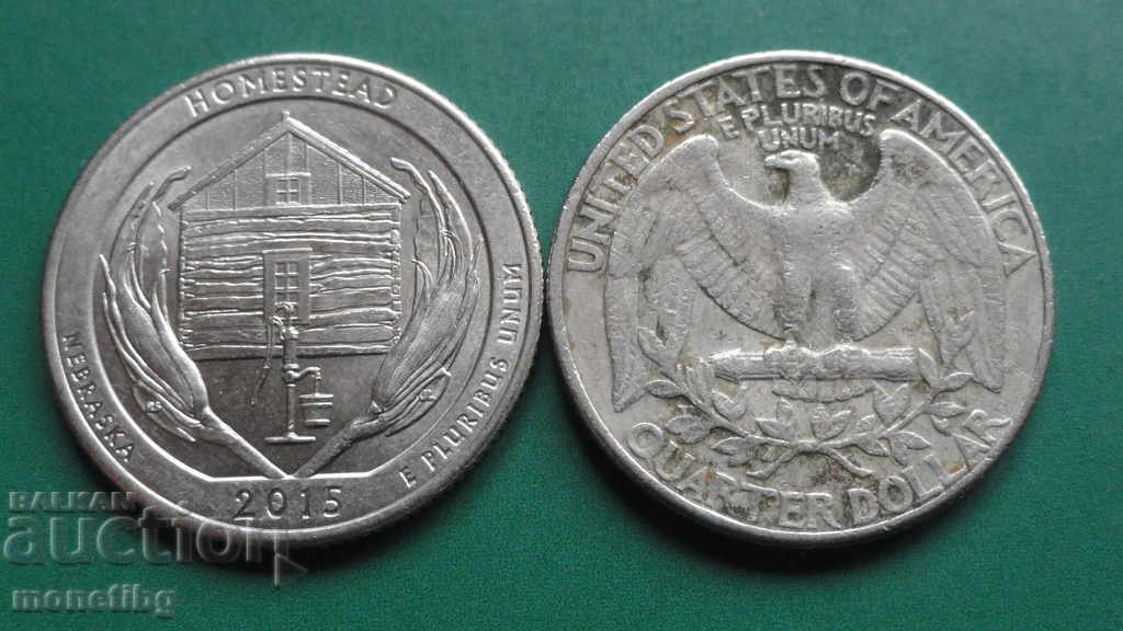 USA 1988 and 2015 - Quarter Dollar - 5 USA 1988 and 2015 - Quarter Dollar - 5