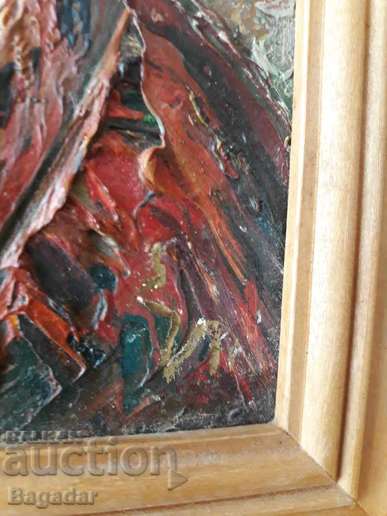 Picture oil canvas signed - 5