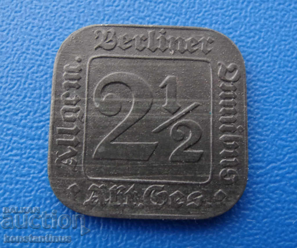 Germany Berlin 2 ½ Pennig 1916 Rare