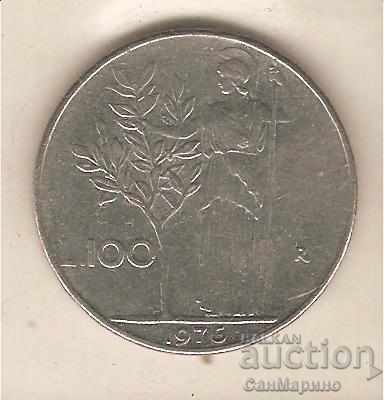 + Italia 100 de lire sterline 1976