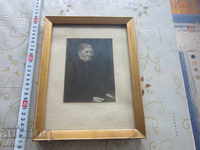 Old German picture picture old lady signed