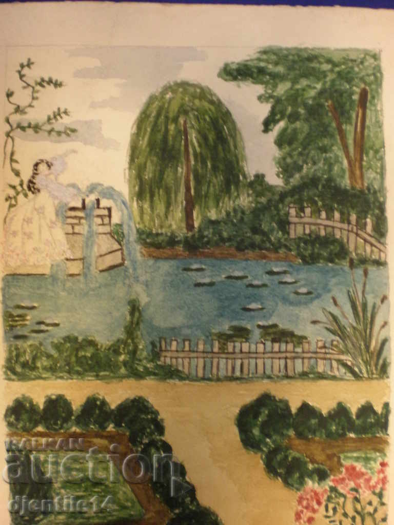 Delivery of drawing watercolor signed Delivery of drawing watercolor signed