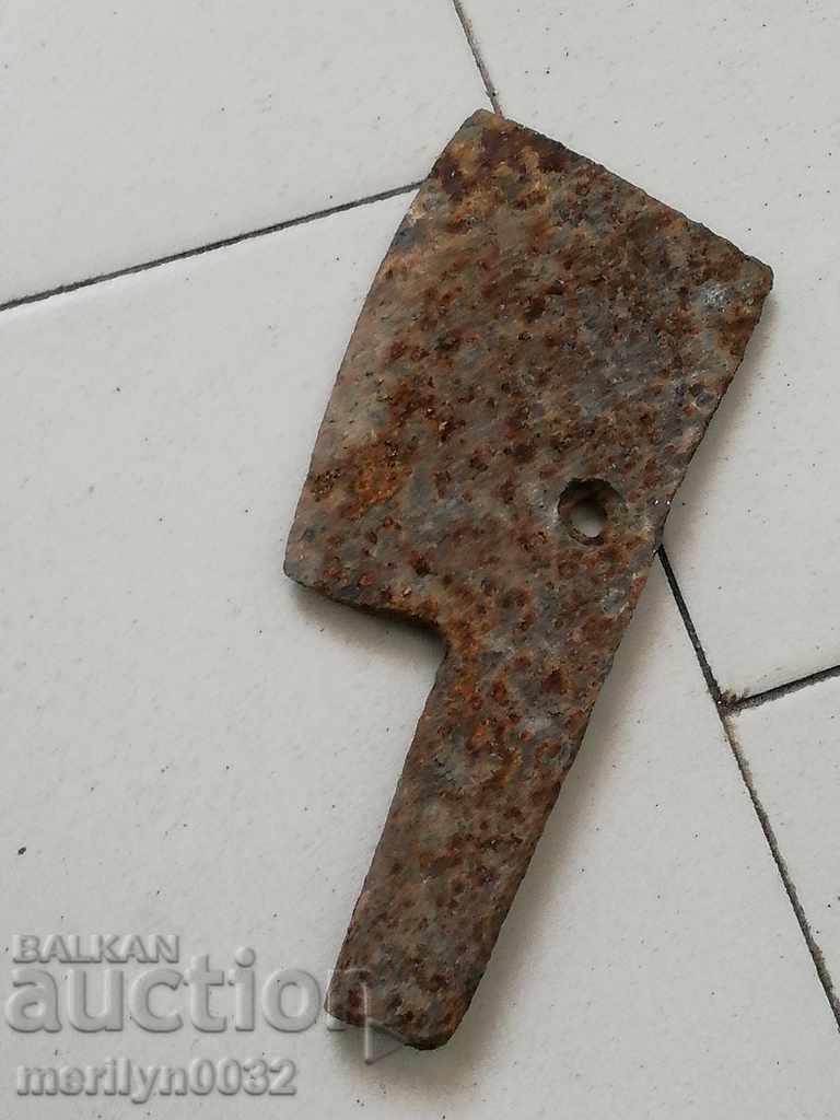 Vechi forjate Cleaver, topor, lama topor, fier forjat - 7