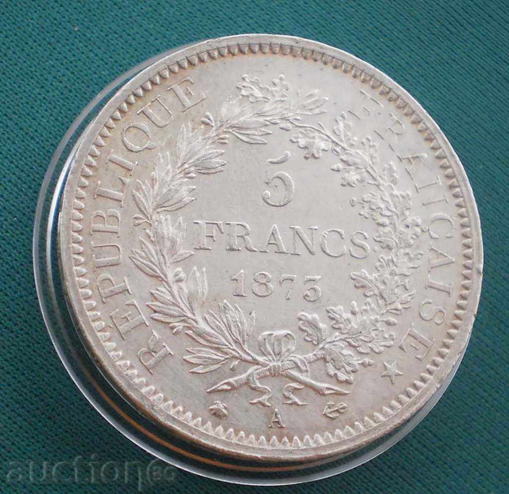 Argint Franța 5 Franci 1873 UNC R cu preț € 43.46 | 85.00 BGN
