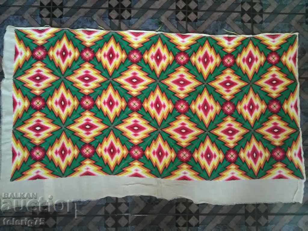 Old Bulgarian Handwoven Embroidered Panel/Tapestry/Rug