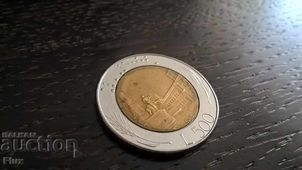 Monede - Italia - 500 liras | 1987.