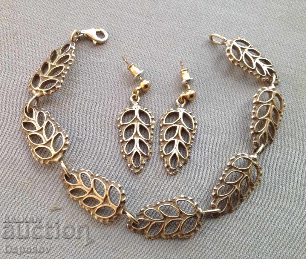Set of Silver Bracelets and Silver Earrings