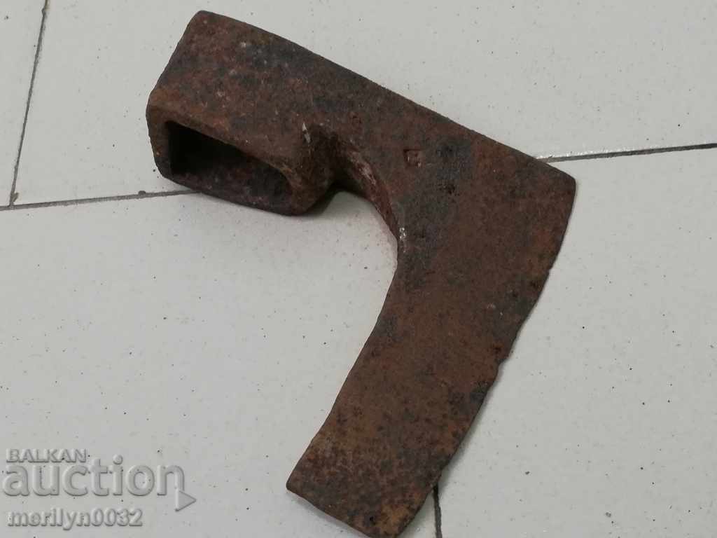 Old ax with stamped marking tool wrought iron with price 43.00 BGN | € 21.99 Old ax with stamped marking tool wrought iron with price 43.00 BGN | € 21.99