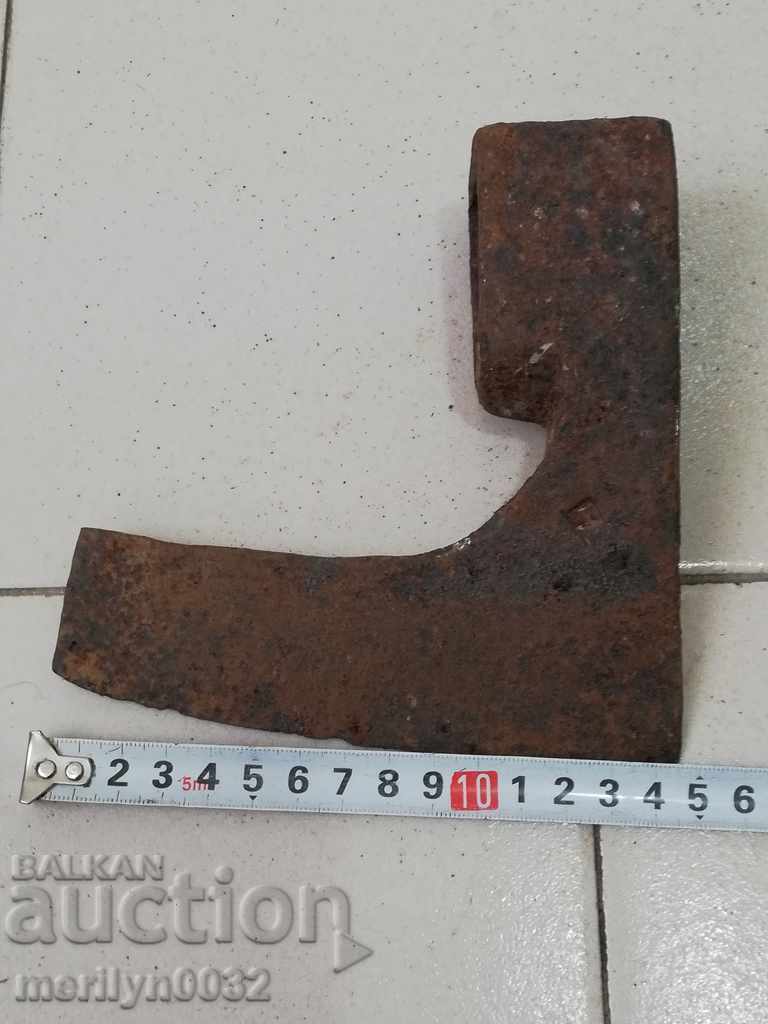 Auction Old ax with stamped marking tool wrought iron Auction Old ax with stamped marking tool wrought iron