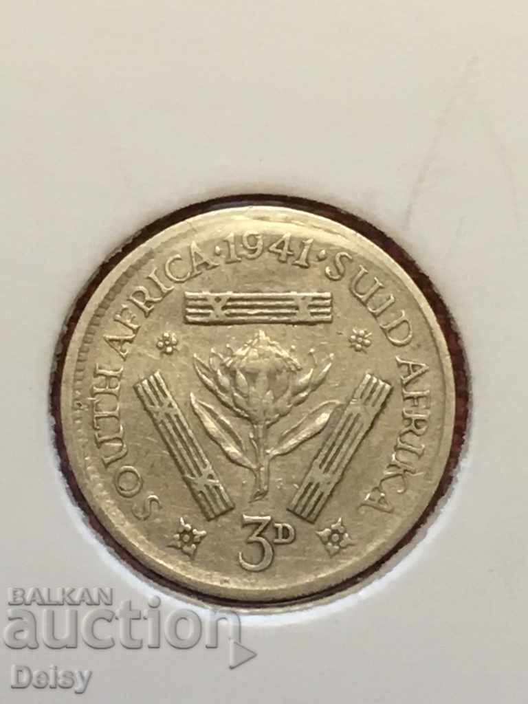 Africa de Sud 3 pence 1941