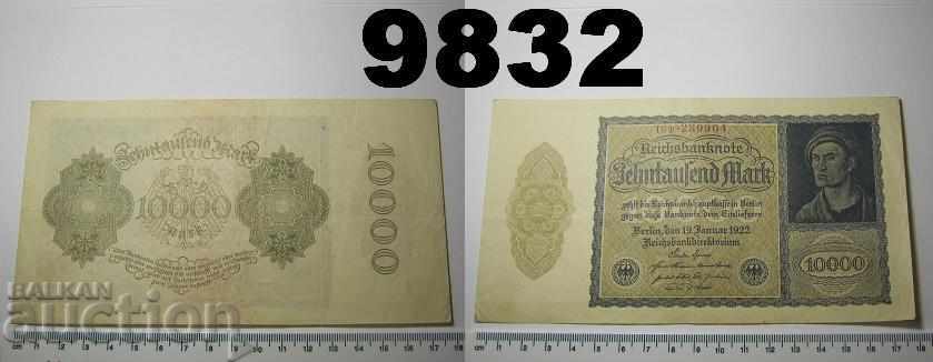 Германия 10000 марки 1922 VF+ P72 Банкнота