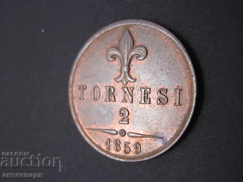 Auction  2 Tornesi Torches Francesco II 1859