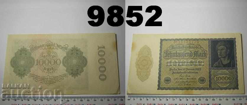 Germany 10000 marks 1922 XF + P72 Banknote