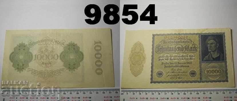 Germania 10000 de mărci 1922 XF P72 Bancnotă