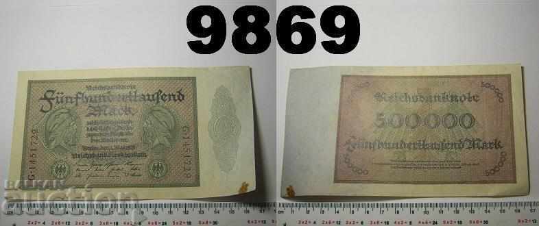 Германия 500000 марки 1923 XF P88 Рядка банкнота