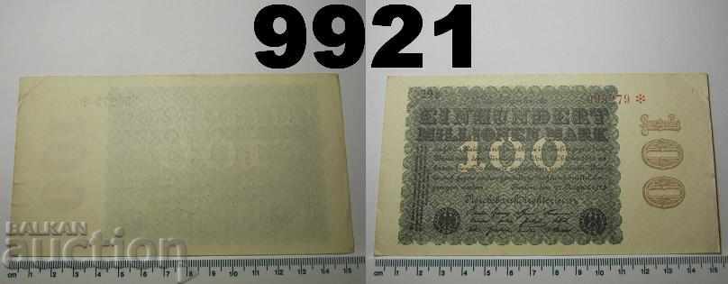 Германия 100 милиона марки 1923 Рядка