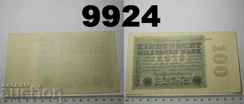 Germany 100 million marks 1923 D Rare
