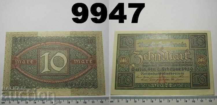 Γερμανία 10 τραπεζογραμμάτια 1920 UNC