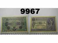 Germany 5 Marks 1917 AU / UNC Banknote