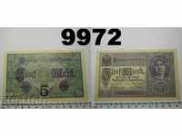Германия 5 марки 1917 UNC банкнота