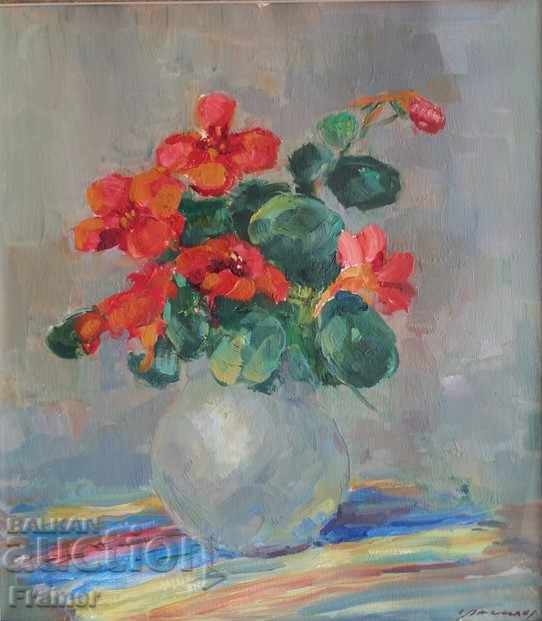 Picture Stoyan Vasilev Still life Latin girls m.b. 1937 ORIGINAL with price 950.00 BGN | € 485.73