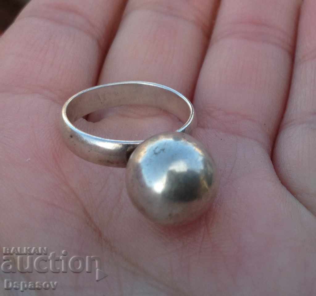 Silver Ring with Ball