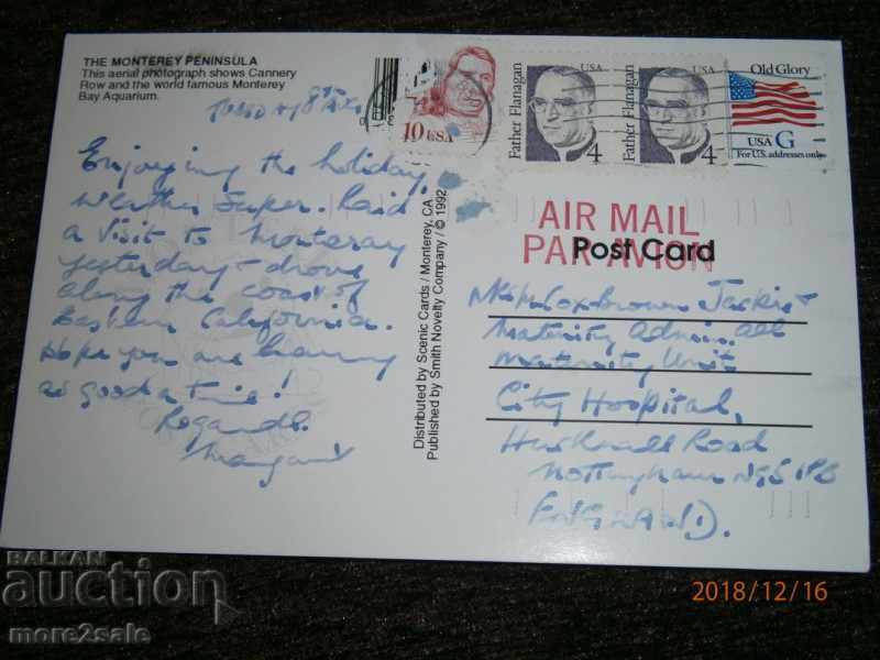 Postcard - THE MONTEREY PENINSULA - USA - USA - JOURNEY with price 1.00 BGN | € 0.51 Postcard - THE MONTEREY PENINSULA - USA - USA - JOURNEY with price 1.00 BGN | € 0.51