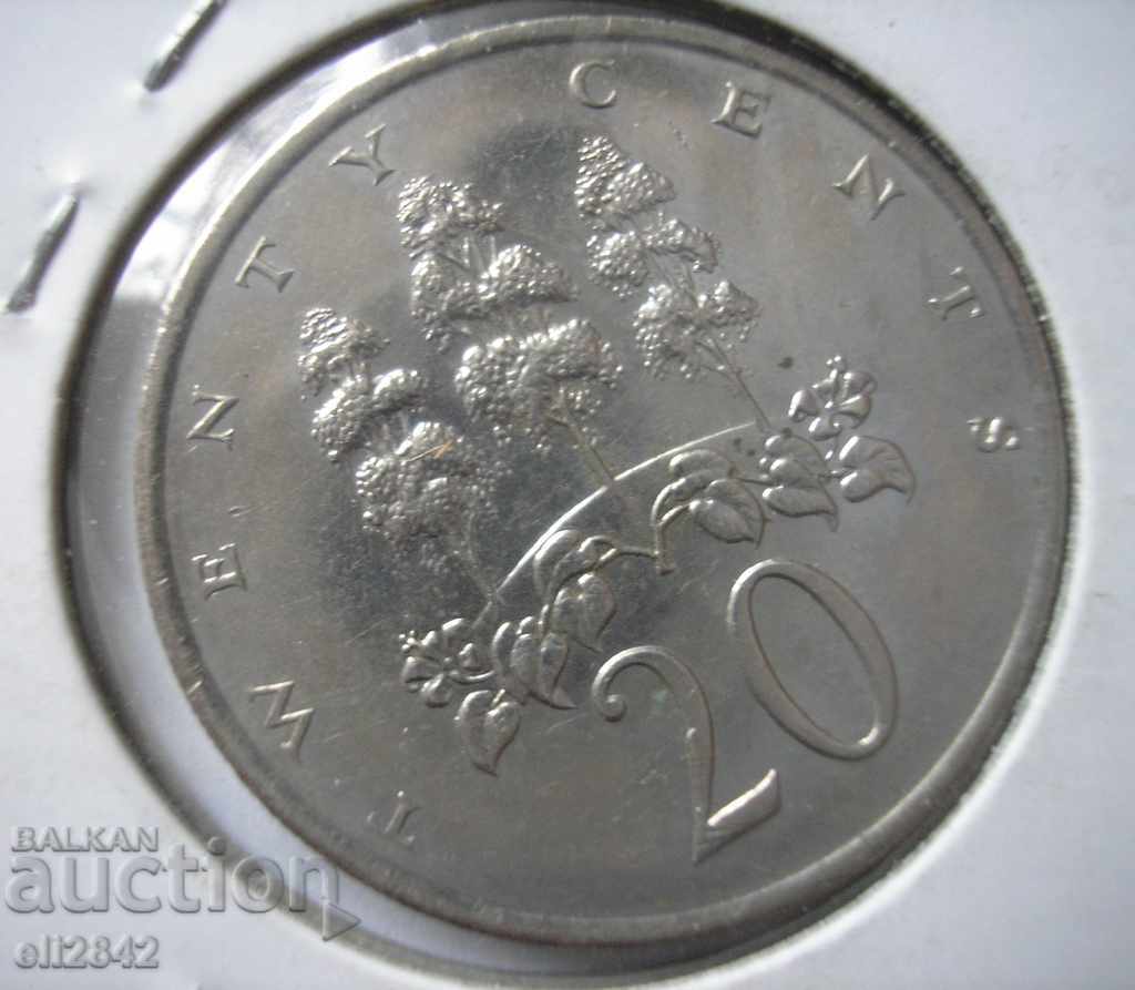 20 cents Jamaica 1987