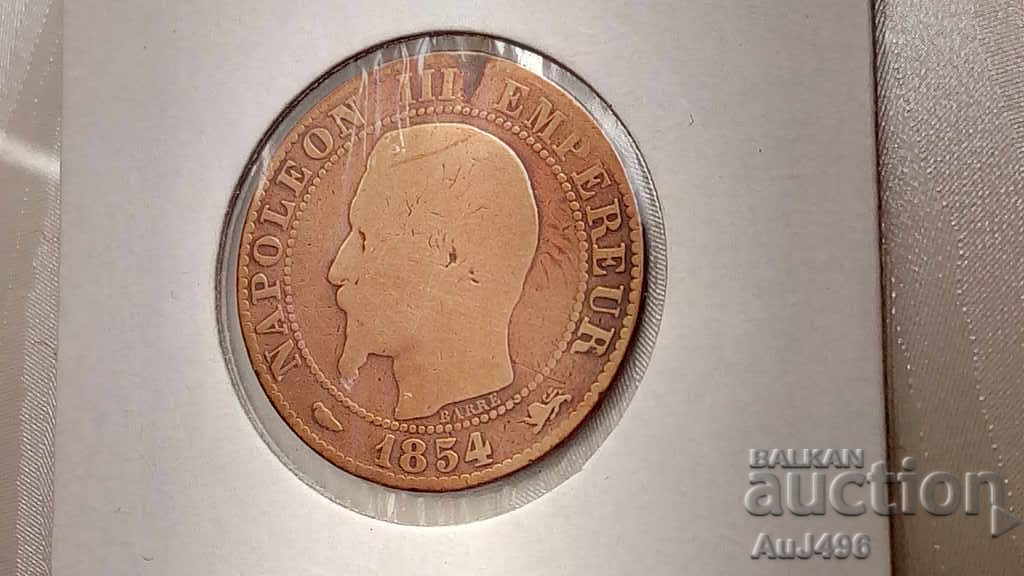 Auction  CINQ CENTIMES 1854 (VF) *