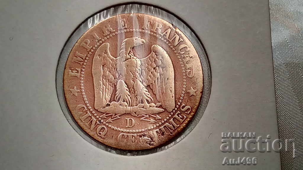 CINQ CENTIMES 1854 (VF) * - 5 CINQ CENTIMES 1854 (VF) * - 5