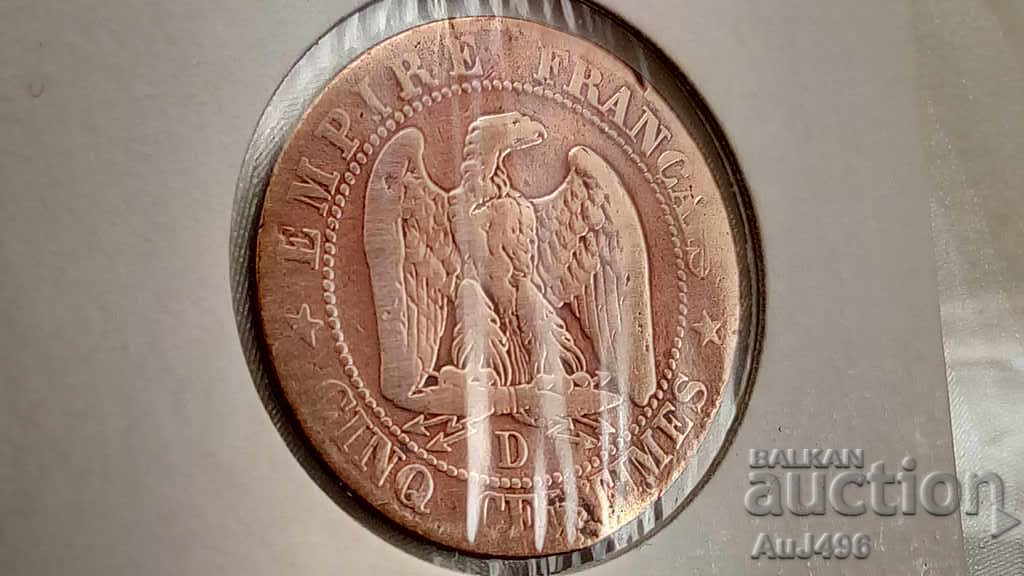 CINQ CENTIMES 1854 (VF) * - 6 CINQ CENTIMES 1854 (VF) * - 6