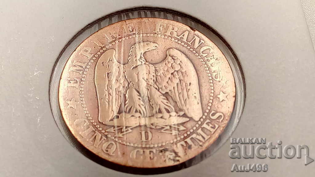 CINQ CENTIMES 1854 (VF) * CINQ CENTIMES 1854 (VF) *