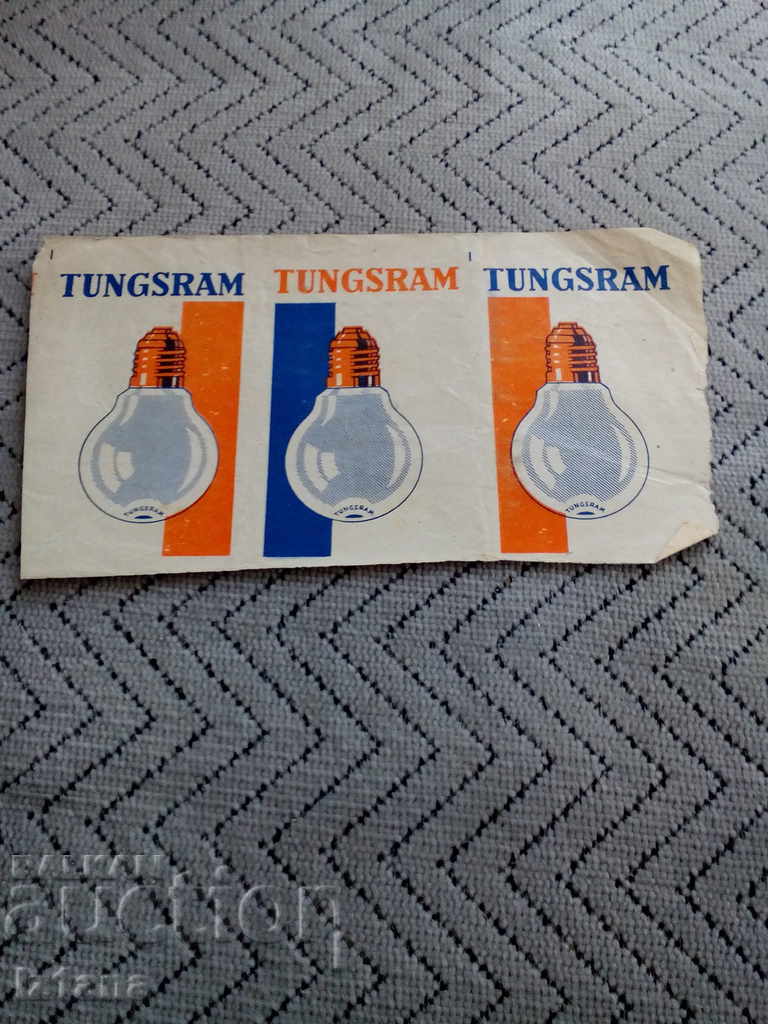Old TUNGSRAM light bulb packaging Old TUNGSRAM light bulb packaging