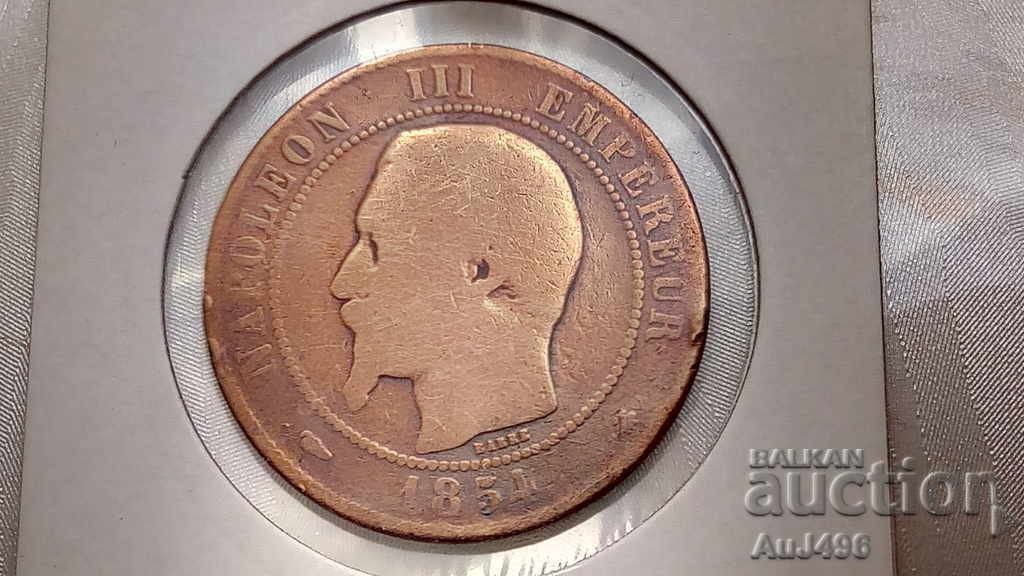 DIX CENTIMES 1854 with price 6.96 BGN | € 3.56