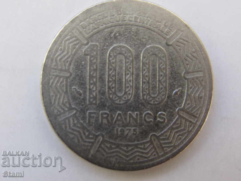 Central African Republic CAR -100 francs, 1975-607 m with price 14.00 BGN | € 7.16 Central African Republic CAR -100 francs, 1975-607 m with price 14.00 BGN | € 7.16