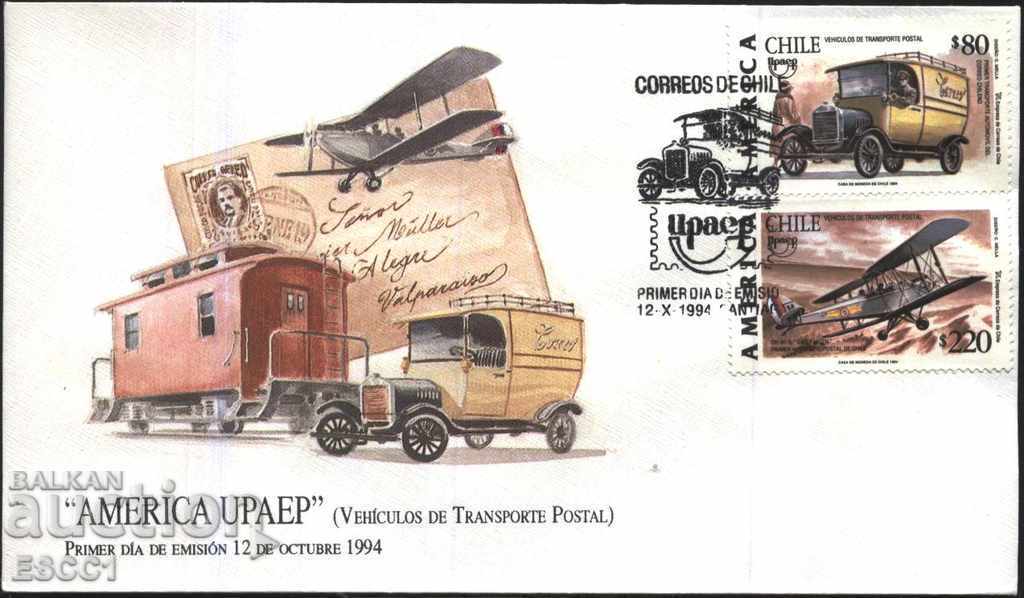 Φάκελος αποστολής Ταχυδρομική μεταφορά Αμερική UPAEP 1990 Χιλή
