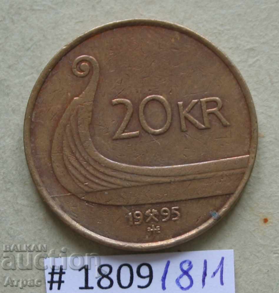 20 крони 1995 Норвегия