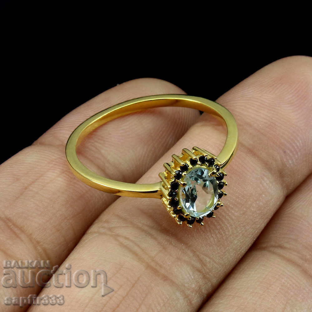 Auction UNIQUE SILVER RING WITH NATURAL HEAT AND BLACK BEADS Auction UNIQUE SILVER RING WITH NATURAL HEAT AND BLACK BEADS