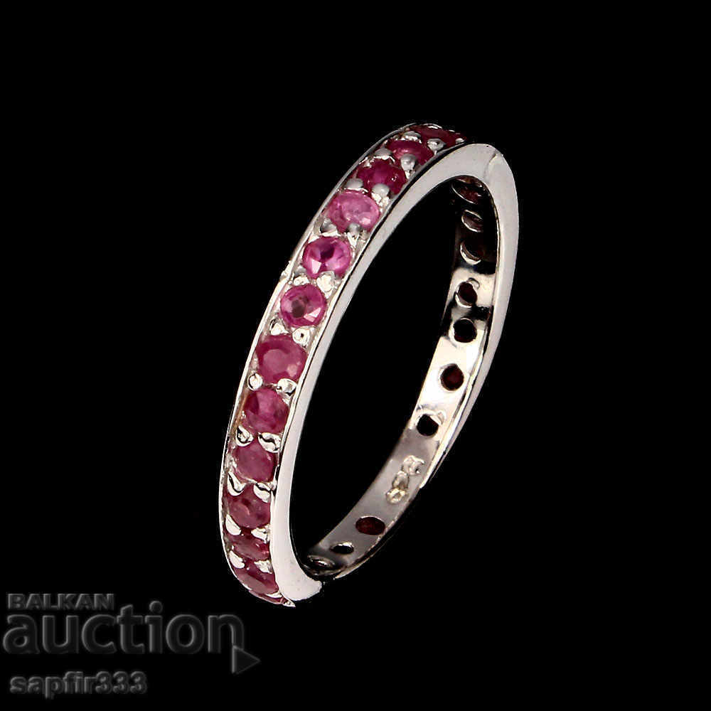 UNIQUE GENTLE AND SOPHISTICATED RING WITH NATURAL RUBIES